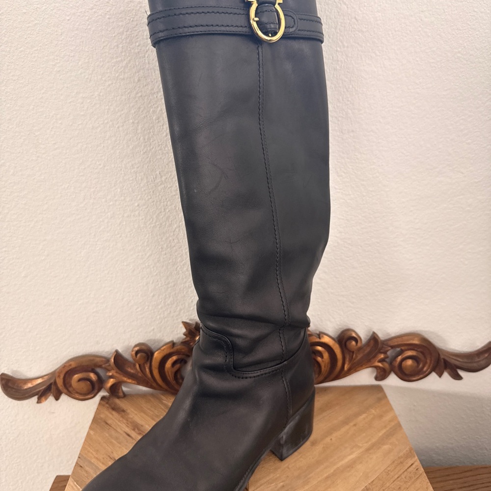 Salvatore Ferragamo Robespierre leather riding boots